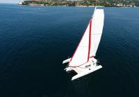 foto aerea di trimaranoo a noleggio barca a vela croatia